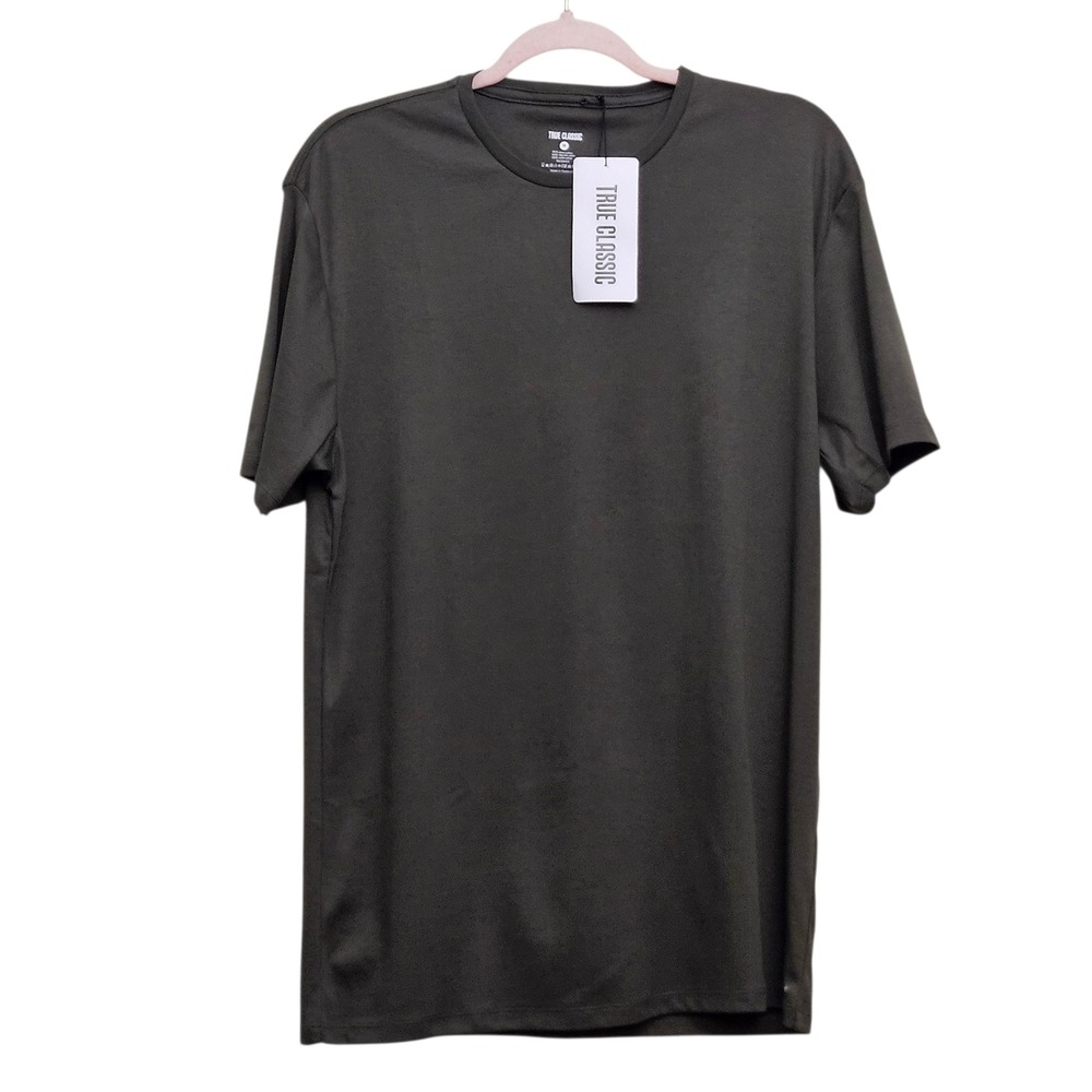 True Classic T-Shirt Mens Medium Olive Green Grove Pima Cotton Crew Neck Tee
